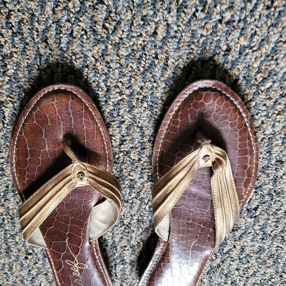 Gold Reef Cushion Thong Sandals Size 7.5 - Picture 3 of 14